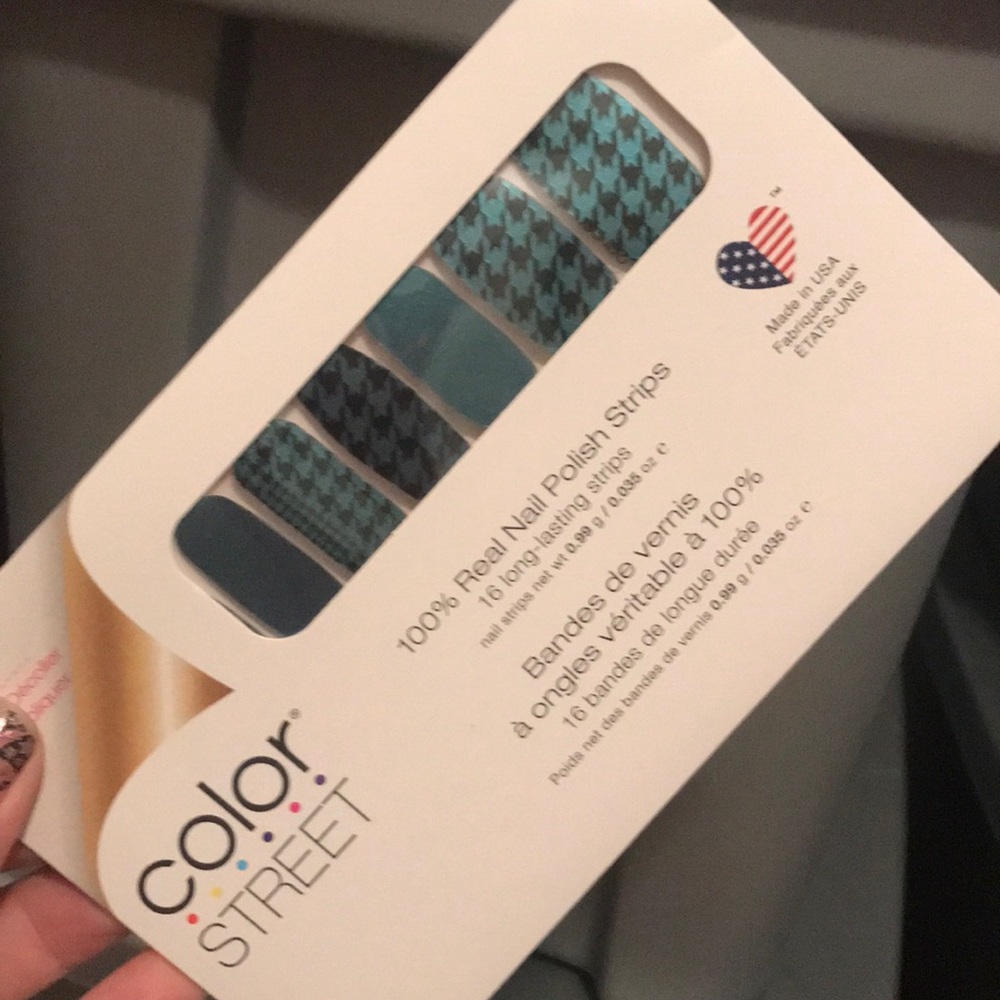 5/$25 color street nail wraps suit yourself houndstooth duochrome black - Picture 2 of 2